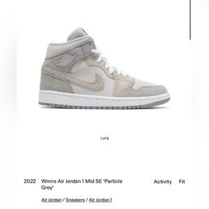 Women’s Air Jordan 1 Mid SE - Particle Grey - Women’s Size 8.5